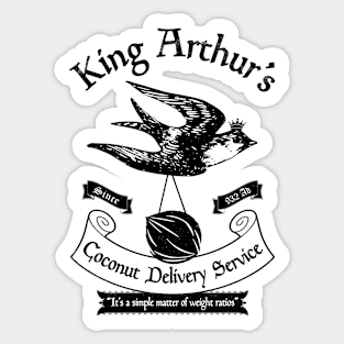 King Arthur's Coconut Delivery Service Sticker